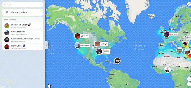 Snap Map screenshot