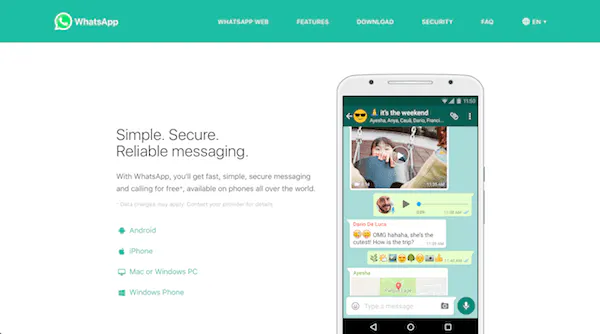Proposition de valeur unique WhatsApp UVP