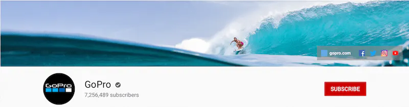 YouTubeの登録者数を増やす方法 GoProチャンネルの説明文