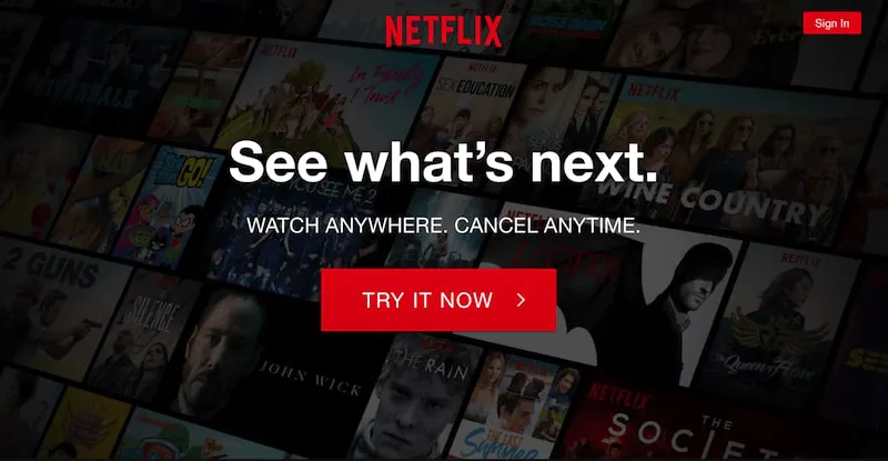 Netflix chiamata ad azione