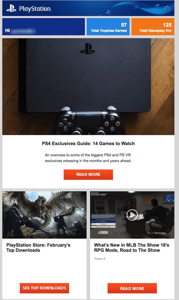 偉大的時事通訊範例 -PlayStation