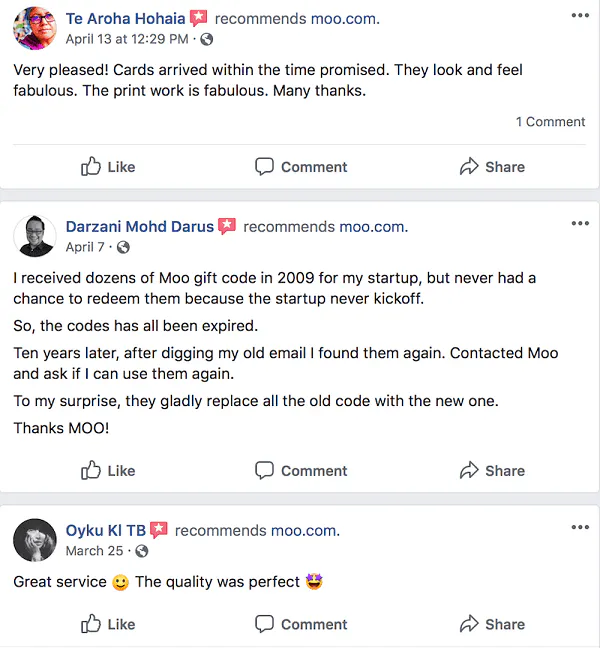 Testimonios de clientes de Social Media Moo