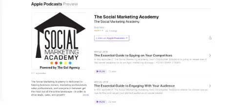Melhores Podcasts de Mídias Sociais: A Academia de Marketing Social