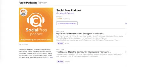 Melhores Podcasts de Mídias Sociais: SocialPros