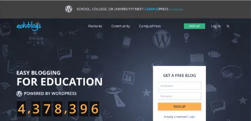 Mejores plataformas de blog: edublogs