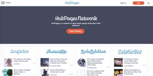 Las mejores plataformas de blogs: HubPages