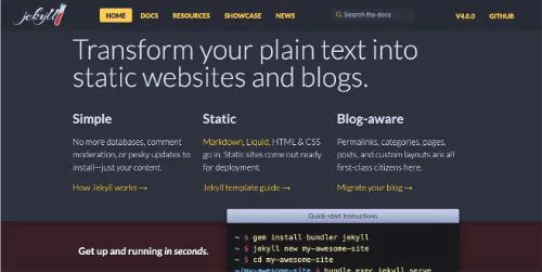 Las mejores plataformas de blogs: Jekyll