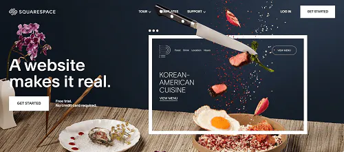 Selezione e progettazione del tema: Squarespace