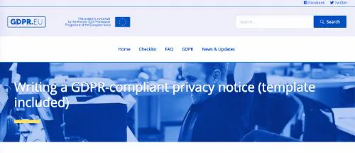 隱私政策教程和指南:GDPR.eu