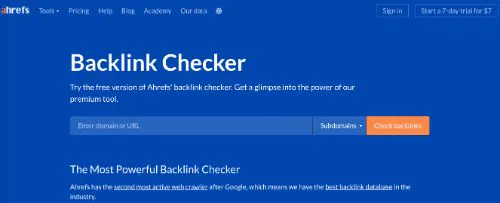 Beste Backlink-Tracker: Ahrefs Backlink-Prüfer