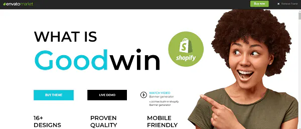 I migliori temi di Shopify: Goodwin