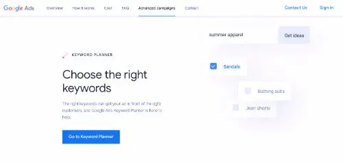 Las mejores herramientas gratuitas de SEO: Planificador de palabras clave de Google