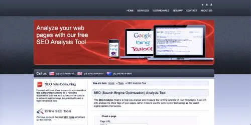 Las mejores herramientas gratuitas de SEO: Herramienta de análisis de los trabajadores de SEO
