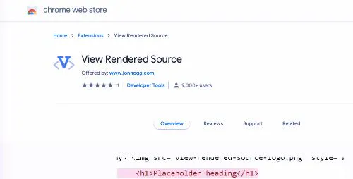Las mejores herramientas gratuitas de SEO: Ver fuente renderizada