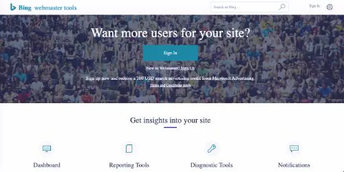 Las mejores herramientas gratuitas de SEO: Herramientas para webmasters de Bing