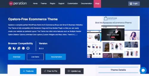 I migliori temi del commercio elettronico WordPress: Opstore