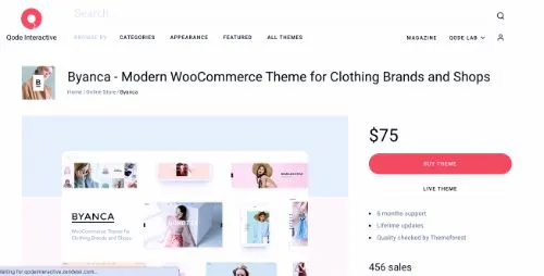I migliori temi del commercio elettronico WordPress: Byanca