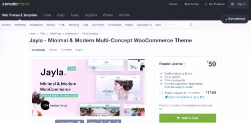 I migliori temi del commercio elettronico WordPress: Jayla