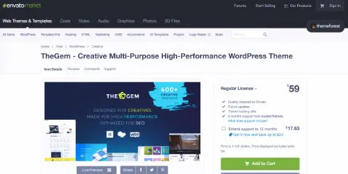 I migliori temi del commercio elettronico WordPress: TheGem