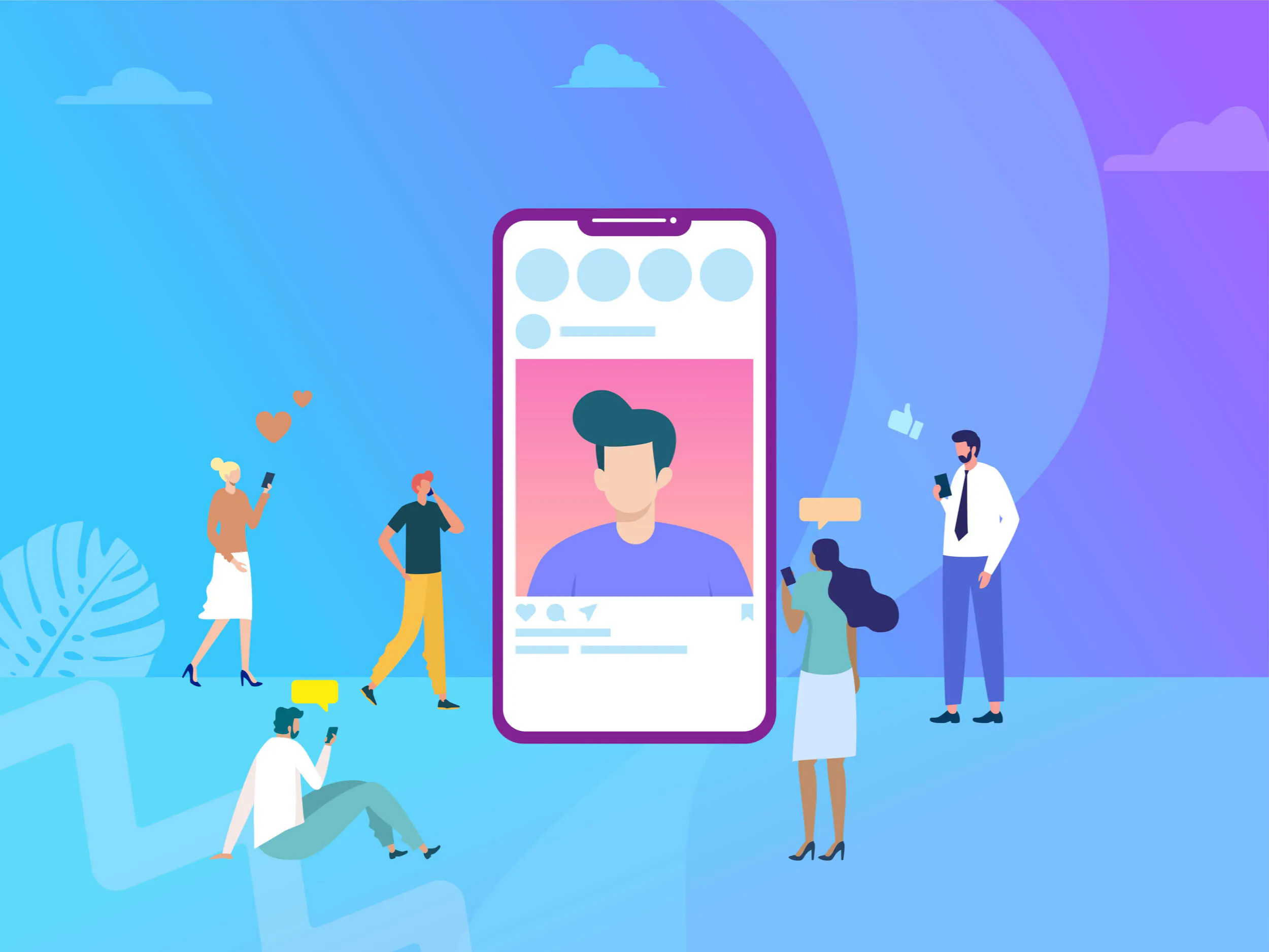 Soziale Medien und Telefon