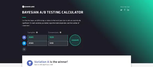 Bayesian A/B Testing Calculator