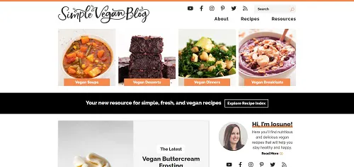 Semplice blog vegano