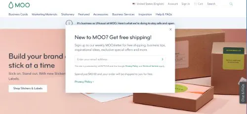 Programmare un ritardo di popup (Moo)