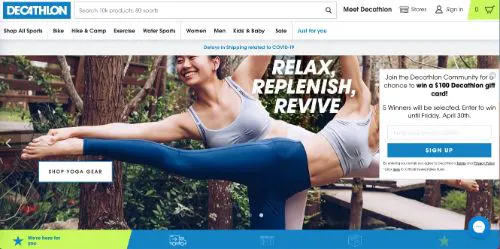 Usa la geolocalizzazione per personalizzare il popup (Decathlon)