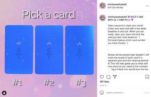 Exemplo de chamada à acção do Witchy Wash Bath