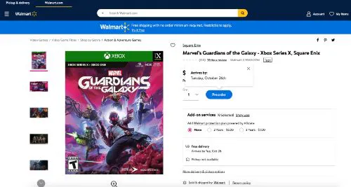Exemplo de chamada à acção do Walmart