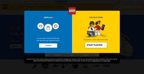 Exemplo de chamada à acção de Lego