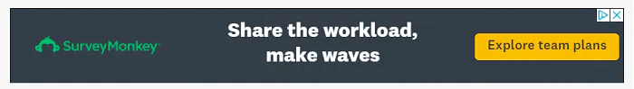 Exemple d'annonce publicitaire de SurveyMonkey