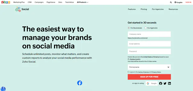 Zoho Social