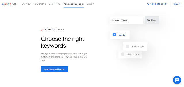 Google Keyword Planner