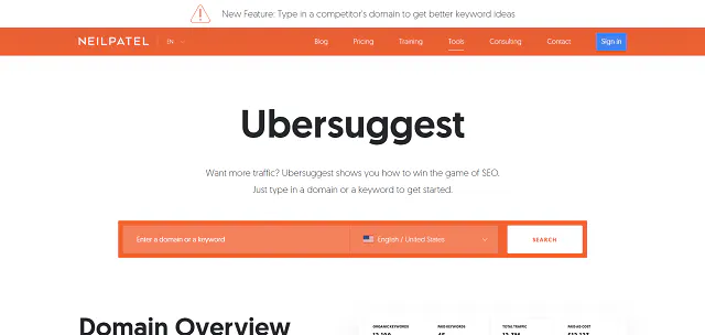 Ubersuggest