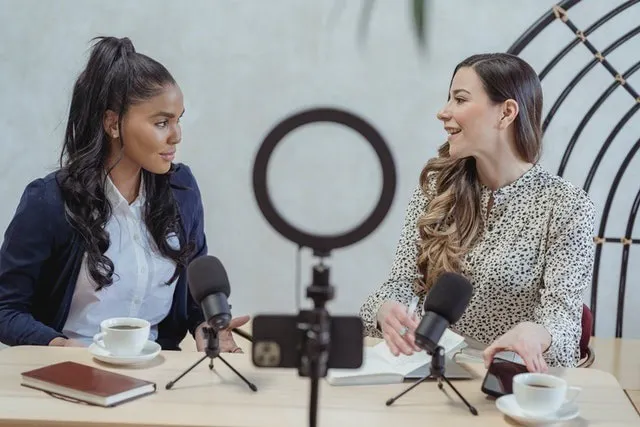 Social media influencers on a livestream