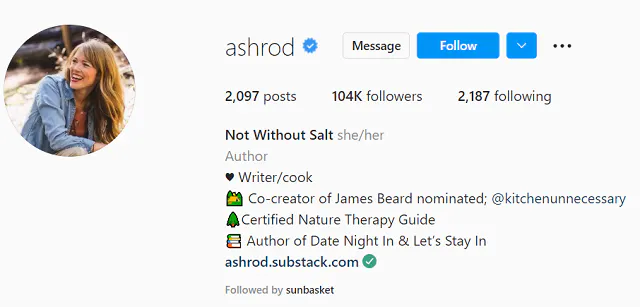 ashrod Instagram-Profil blaues Häkchen