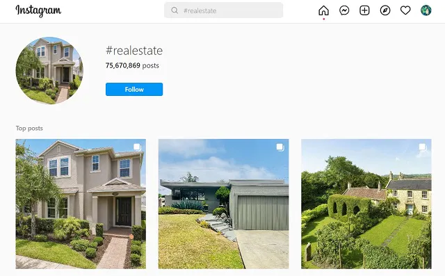 #realestate screenshot via Instgram