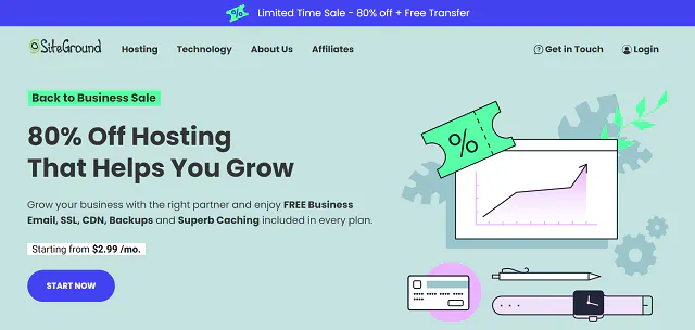 SiteGround hosting screenshot
